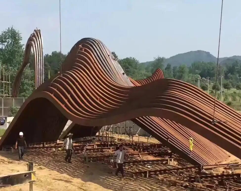 感城镇耐候钢板雕塑