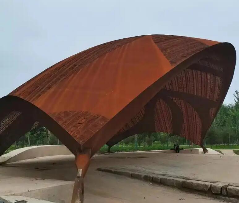 感城镇耐候钢幕墙案例